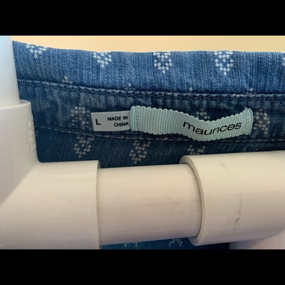 SOLDMaurice’s Soft Denim Native American Print Shirt - Picture 2 of 2